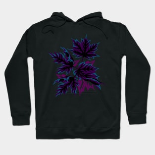 Leaves - Dark Purple/Teal Hoodie